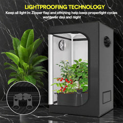 Indoor Grow Tent Larger Hydroponic Grow System 102x102x199cm Observation Window with High Reflective Mylar and Removable Floor Tray for Plants Flowers
