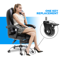 5 pcs Office Chair Casters 360 Rotatable Replacement Wheels with Locks