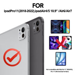 iPad Pro Air11 Inch Case with Keyboard Light Weight Keyboard Case with Built-in Battery Easy-Set Magnetic Stand Removable Protective Case Black