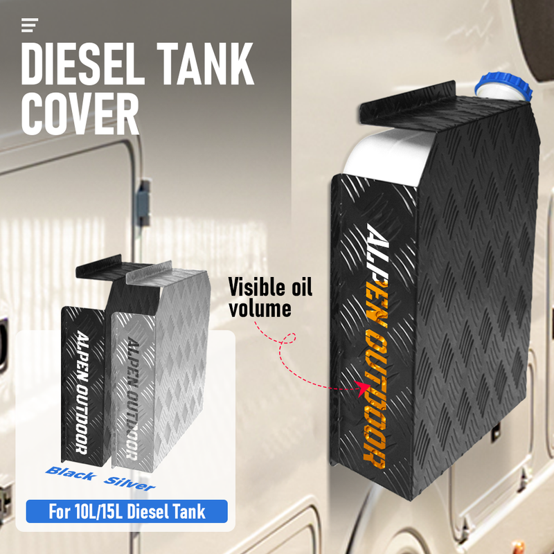 Caravan Diesel Heater Fuel Tank Cover Double Side Base Black/White