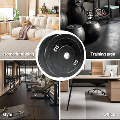2 Pack 10kg Bumper Plates 2 Inch Olympic Weight Discs Rubber Barbell Plates With Stainless Steel Inserts Strength Training Weightlifting Home Gym Fitness