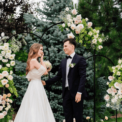 Metal Arch Backdrop Black Stand Wedding Arch Stand Set of 3 (6FT/5FT/4FT) Square Arched Frame for Outdoor Birthday Party Ceremony