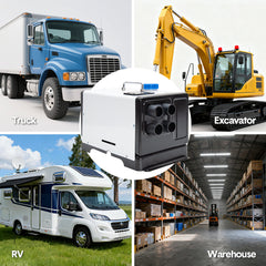 12V/8KW Car Diesel Heater Portable Tent Heater Fast Heating Thermostat 5m Power Cable 6 Level Adjustment for Car Truck Boat RV Campers Caravan Camping