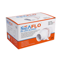 3" 75mm 130CFM in Line Bilge Blower Fan DC 12V 4 Blade Marine Boat RV Air Exhaust Whit Line Blower for Marine Use