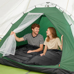 Detachable Double Sleeping Bag with 2 Pillows Queen Size– 2-in-1 Convertible Design Waterproof Warm Lightweight for Camping Hiking & Outdoor Use