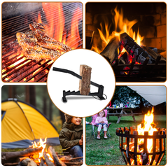 Log Firewood Kindling Splitter Portable Hand Manual Softwood Wood Splitting Tool Wall Mounted Wood Chipper for Camping Household Indoor Outdoor