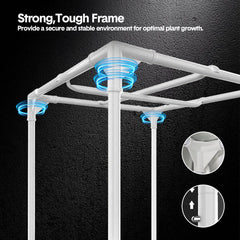 Indoor Grow Tent Larger Hydroponic Grow System 102x102x199cm Observation Window with High Reflective Mylar and Removable Floor Tray for Plants Flowers