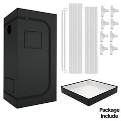 Indoor Grow Tent Larger Hydroponic Grow System 102x102x199cm Observation Window with High Reflective Mylar and Removable Floor Tray for Plants Flowers