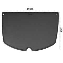 Cast Iron BBQ Half Griddle Plate Replacement Part For Weber Family Q320 Q3000 Q3100 Q3200 Series Grills Non-stick Cooking Pan 45.5x32cm