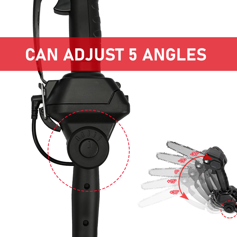 2 In 1 Cordless Chainsaw Pole Tool Tree Pruner Telescopic For Makita 18V Battery Easy Detachable Mechanism 3 Adjustable Angles with Safety Lock-Skin Only