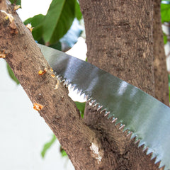 2PCS 34.5cm Pole Saw Blades Heavy Duty Steel Trimmer Blades Pruner Replacement with Style Sharp Saw Tooth Design for High Branch Cutter Tree Trimming