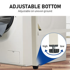 Heavy Duty Metal 3-Tier Over Washing Machine Storage Rack Shelf Strong Bearing Organizer Stand for Front Load Washing Machine Dryer Space Saving