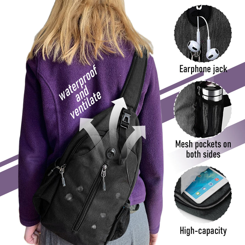 Sling Bag for Men and Women - Lightweight Multipurpose Crossbody Chest Bag