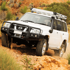 Front Pair Extendable Towing Mirrors Fit for Nissan Patrol GU/Y61 1997-2016 Manual Foldable Split View Black 2pcs