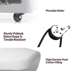 Pilates Reformer Foldable Pilates Machine Core Pilates Bed Max Load 120kg with Adjustable Resistance Fit Various Heights for Home Gym Workouts Save Space