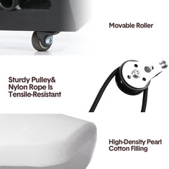 Pilates Reformer Foldable Pilates Machine Core Pilates Bed Max Load 120kg with Adjustable Resistance Fit Various Heights for Home Gym Workouts Save Space