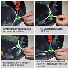 Vacuum Parts Kit Replacement Parts for iRobot Roomba i7 i7 Plus i8 j7 i4 i3 E5 E6 E7 Include 4 Roller Brushes 6 Filters 6 Side Brushes 8 Dust Bags