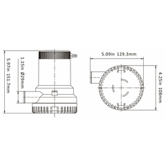 SEAFLO 12V Bilge Water Pump 2000GPH 28mm Electric Pumping for Caravan Camping Marine Fishing Boat Small Swimming Pool and Fountains