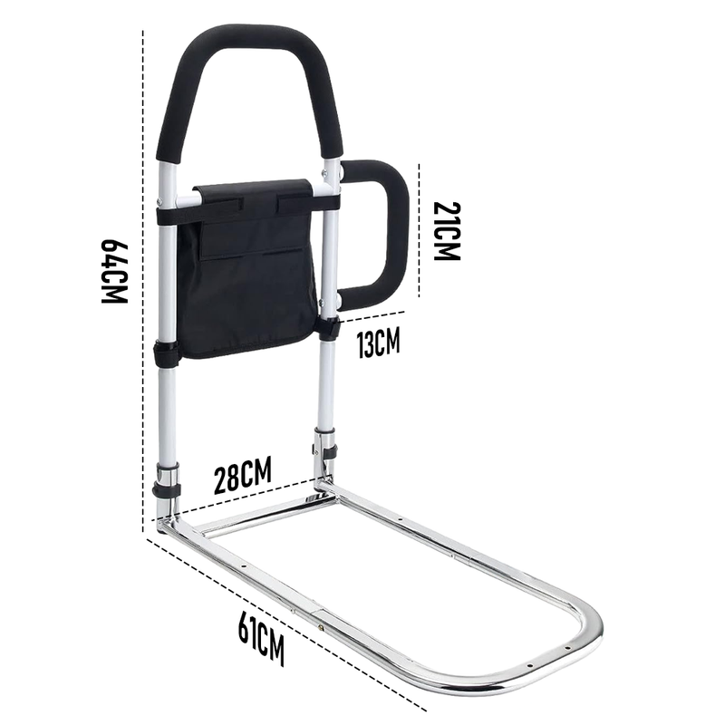 Bed Rail for Elderly Adults-Safety Assist, Medical Bed Support Bar Mobility Assistant Storage Bag and Fixing Strap 136kg Loading