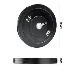 2 Pack 10kg Bumper Plates 2 Inch Olympic Weight Discs Rubber Barbell Plates With Stainless Steel Inserts Strength Training Weightlifting Home Gym Fitness