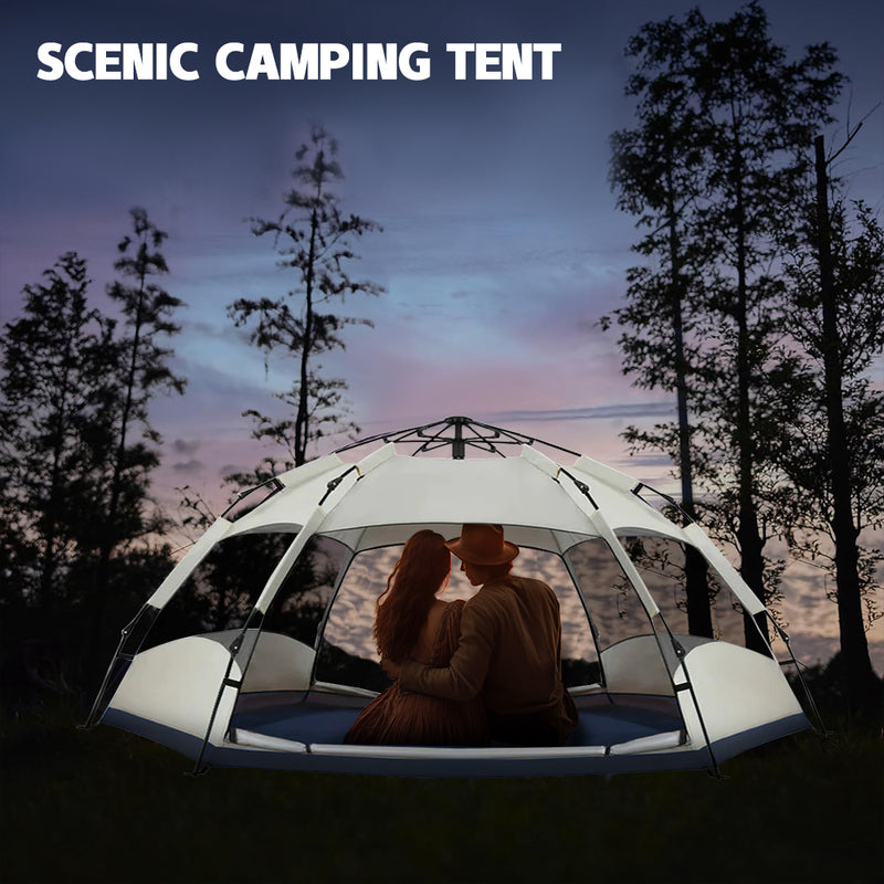 Pop Up Tent Sun Shelter 5-8 Person Easy Setup Portable Sunshade Canopy Large Waterproof Windproof Outdoor Camping Fishing Picnic