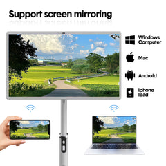 Alston Movable 32 Inch 1080P Smart Screen Rotatable In-cell Touch Screen Support Google Store Cast Screen with Built-in Battery HD Camera Android 12 8+128