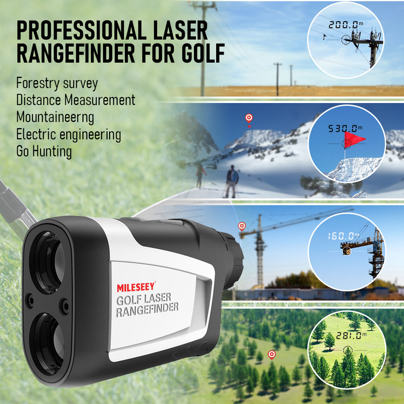 600M Golf Laser Range Finder with Slope On Off - Flagpole Lock - Vibration