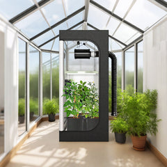 Indoor Grow Tent Larger Hydroponic Grow System 102x102x199cm Observation Window with High Reflective Mylar and Removable Floor Tray for Plants Flowers