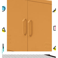 Artiss Buffet Sideboard Metal Cabinet - BASE Yellow