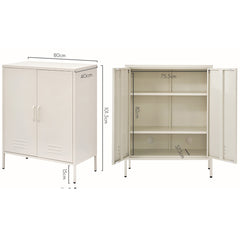 Artiss Buffet Sideboard Metal Cabinet - SWEETHEART White