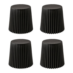 Artiss Set of 4 Cupcake Bar Stools Stackable Foot Stools Black