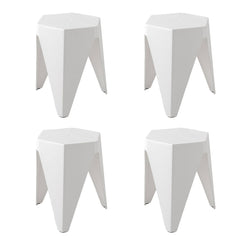 Artiss 4PC Puzzle Stool Bar Stools Stackable White