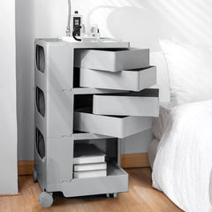 Artiss Storage Trolley Bedside Table 5 Tier Cart Boby Replica Grey