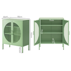 Artiss Buffet Sideboard Metal Cabinet - ELSA Green