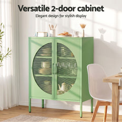 Artiss Buffet Sideboard Metal Cabinet - ELSA Green