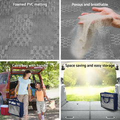 Weisshorn 4x2.5M Annex Matting 600GSM Floor Mats Hollow Design Mesh Caravan