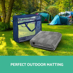 Weisshorn 6x2.5M Annex Matting 600GSM Floor Mats Hollow Design Mesh Caravan