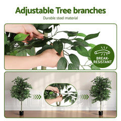 Artiss 180cm Artificial Ficus Tree Faux Trees Indoor Decor Artificial Plants Lifelike Plant 1.8M