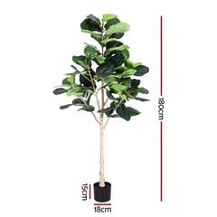 Artiss 180cm Artificial Fiddle Tree Faux Trees Indoor Decor Artificial Plants Lifelike Plant 1.8M