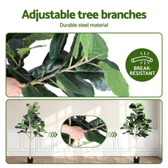 Artiss 180cm Artificial Fiddle Tree Faux Trees Indoor Decor Artificial Plants Lifelike Plant 1.8M