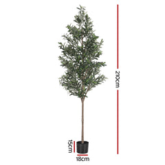 Artiss 210cm Artificial Olive Tree Faux Trees Indoor Decor Artificial Plants Lifelike Plant 2.1M