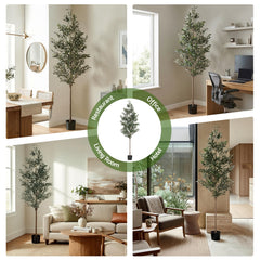 Artiss 210cm Artificial Olive Tree Faux Trees Indoor Decor Artificial Plants Lifelike Plant 2.1M