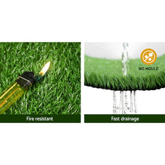 Prime Turf Artificial Grass 2mx5m 10mm Synthetic Fake Lawn Turf Plant Plastic Olive