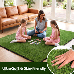 Prime Turf Artificial Grass Turf Tiles Interlocking Fake Grass Mat for Balcony Pet 12 Pack