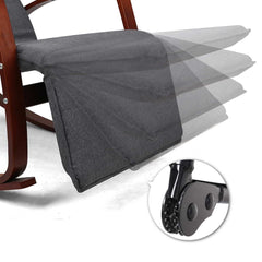 Artiss Rocking Armchair Footrest Nursing Charcoal Afton