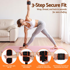 Everfit Adjustable Ankle Weights, 1 Pair (0.9-4.55Kg) Removable Sandbags for Women & Men, Wrist Weights & Leg Weights for Home Gym, Pilates, Walking, Strength Training