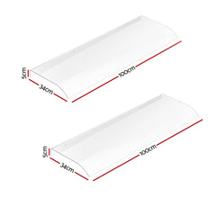 Instahut Window Door Awning 0.4mx2m Transparent