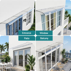 Instahut Window Door Awning 0.4mx3m Transparent