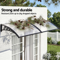 Instahut Window Door Awning 0.8mx2m Transparent