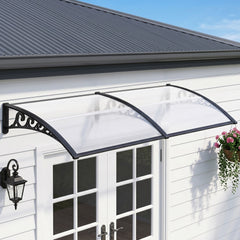 Instahut Window Door Awning 0.8mx2m Transparent